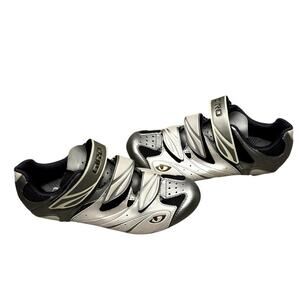 Giro Sante Women's White Gray Three Bolt Road Cycling Bike Sneakers Size US 7.75